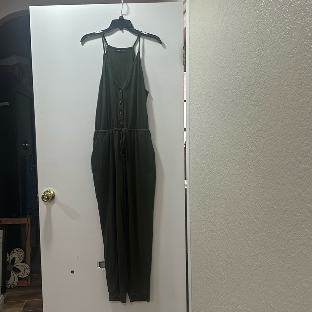 Green jumpsuit